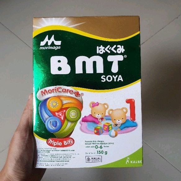 BMT SOYA morinaga susu bayi usia 0-6 bulan kemasan box 150gr.