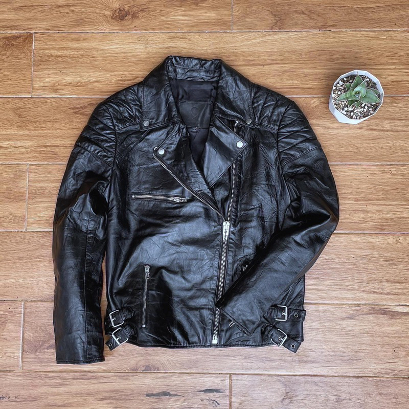 Alexander McQueen McQ moto Jaket kulit biker pl bekas preloved second