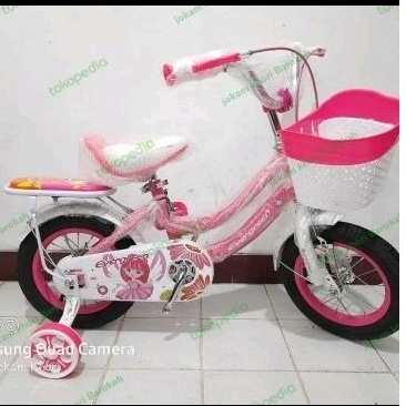 Sepeda Anak Perempuan Mini 12 Inch Evergreen Daisy New