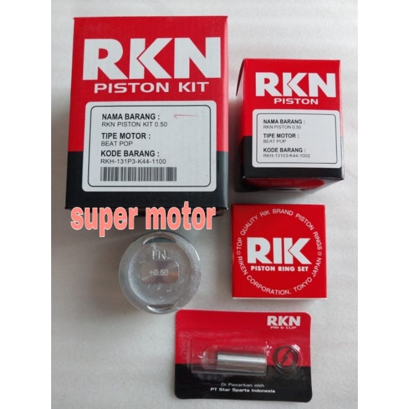 piston kit seher paket beat pop Scoopy esp beat Fi esp 2015 k44 os 50 RKN