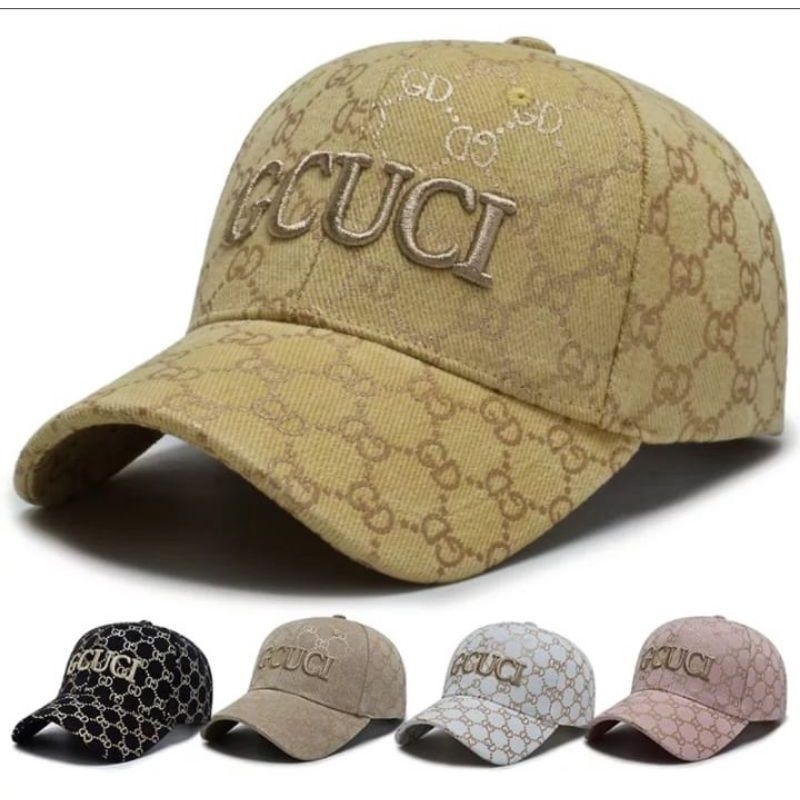 Topi Polocap Baseball Motif GCUCCI Bordir Pria Wanita Musim Panas