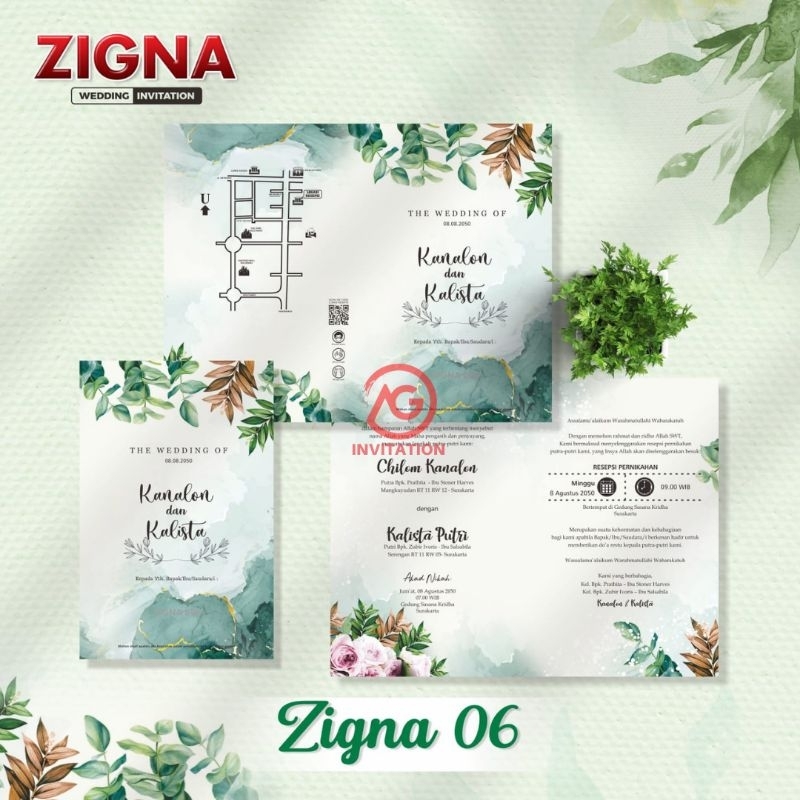 Blangko undangan pernikahan Zigna 06