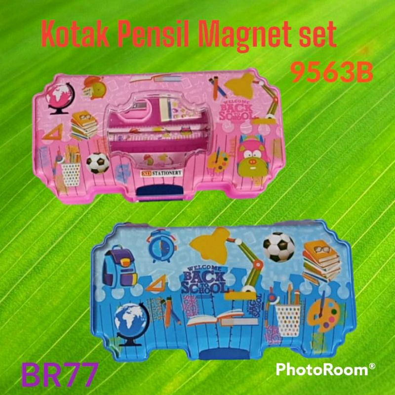 

KOTAK Pensil Magnet + Set Alat Tulis/TEMPAT Pensil Magnet Karakter FANCY -9563B