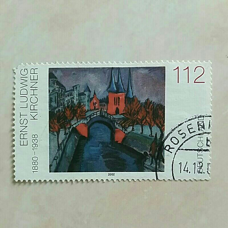 (AD) Perangko Jerman 2002 German Paintings of the 20th Century 2002 - Kirchner, Ernst Ludwig 112 Euro cent Used