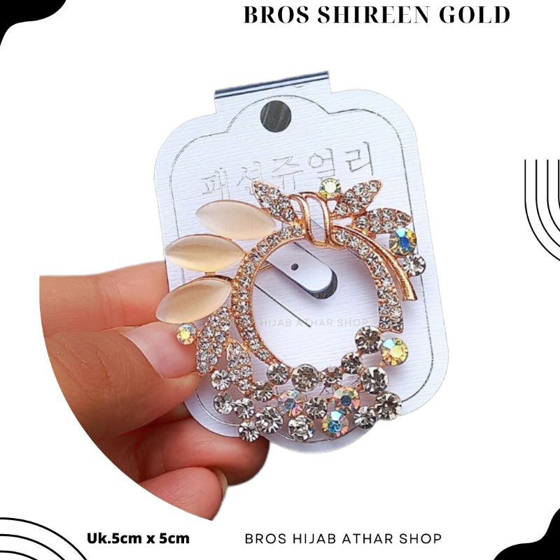 Bros love Korea import premium bross hati mutiara permata brooch by Athar shop 1