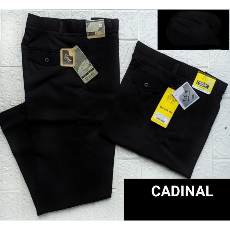 celana kerja pria hitam formal kantor cadinal size 27-44