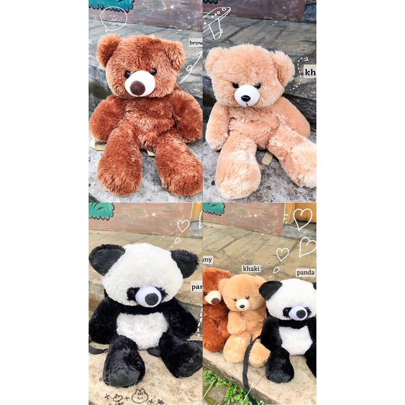 RANSEL TEDDY BEAR / TAS RANSEL BONEKA / TAS GENDONG TEDDY / TAS GEMOY