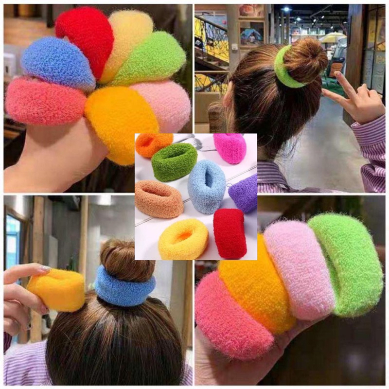 IKAT RAMBUT DONAT WARNA WARNI - KARET DONAT