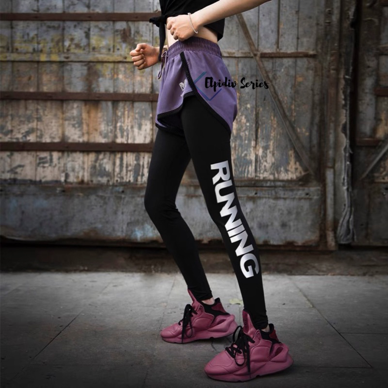 Elpidiv-Legging Soft Rayon Katun  RUNNING Size M - XXXL (LDF-007)