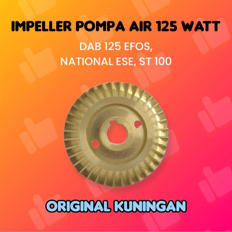 Kipas impeller pompa air (DAB 125) efos national ese - sparepart pompa dorong Watt kecil 125 Watt (K