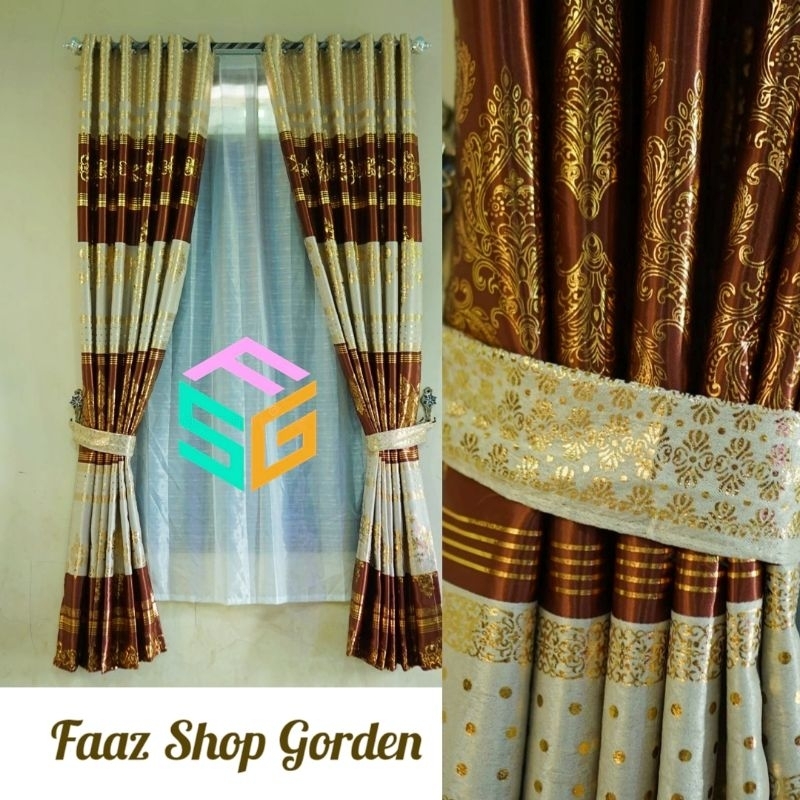 Gorden Pintu Motif Batik Gorden Jendela Minimalis Gorden Blackout Premium Gorden Smokring