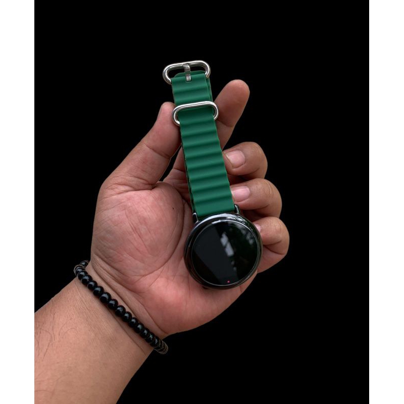 Strap Tali Jam Tangan Silicon new model Smart watch 22mm hijau