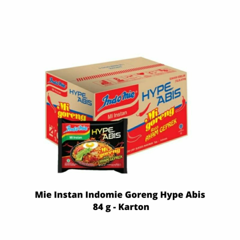 

Mie Instan Indomie Goreng Hype Abis 84 g - Karton