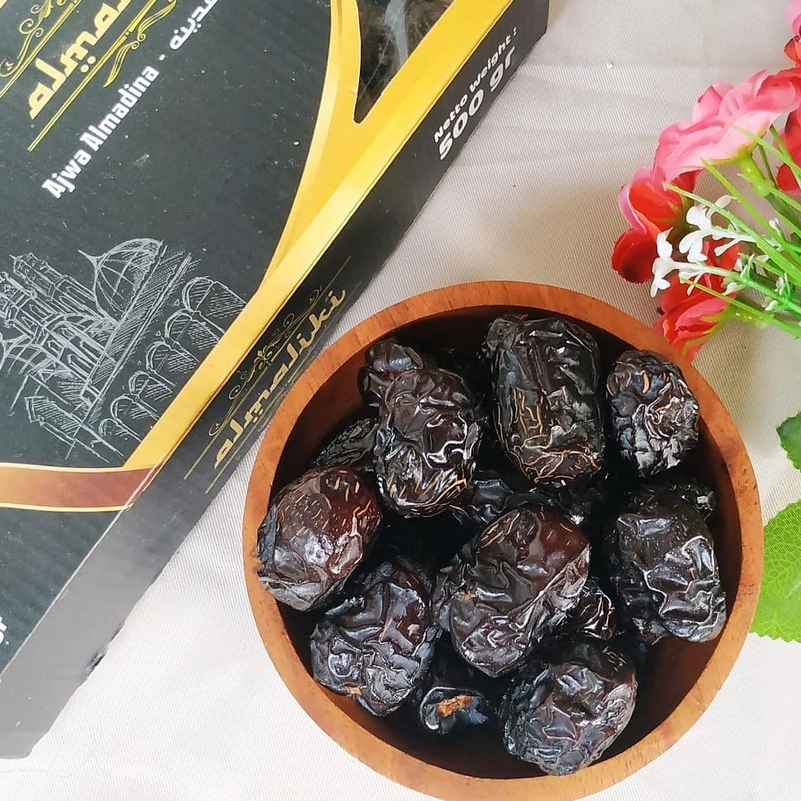 

Kurma Ajwa/Kurma Nabi 500gr JUMBO Asli Madinah