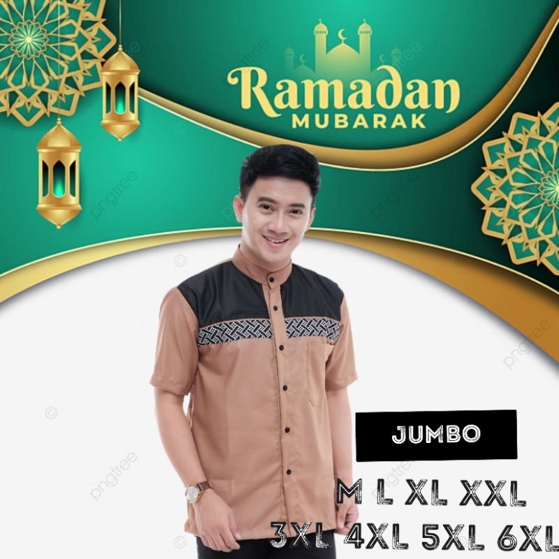 Baju Koko Kurta Dewasa Lengan Pendek Material Catton  Adem Serap Keringat