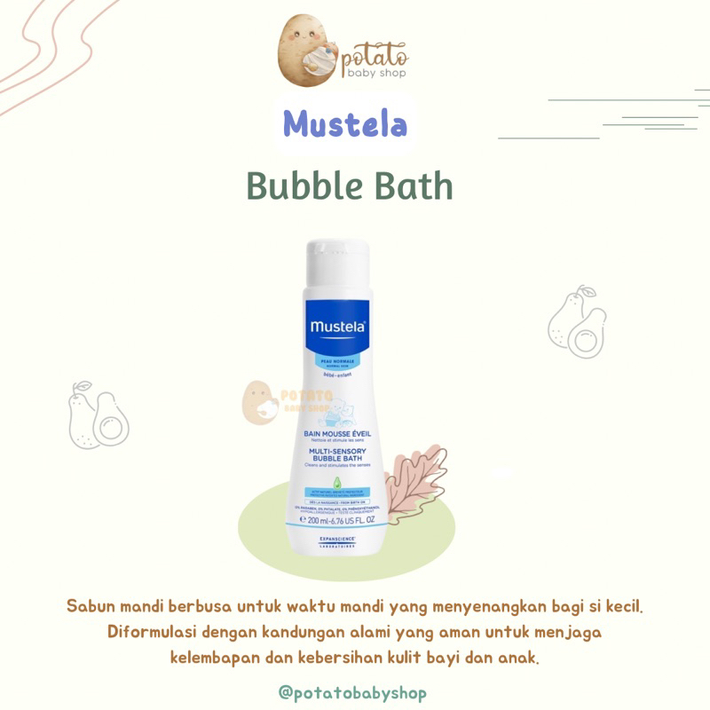 Mustela Multisensory Bubblebath 200ml / Sabun mandi bayi Bubble bath