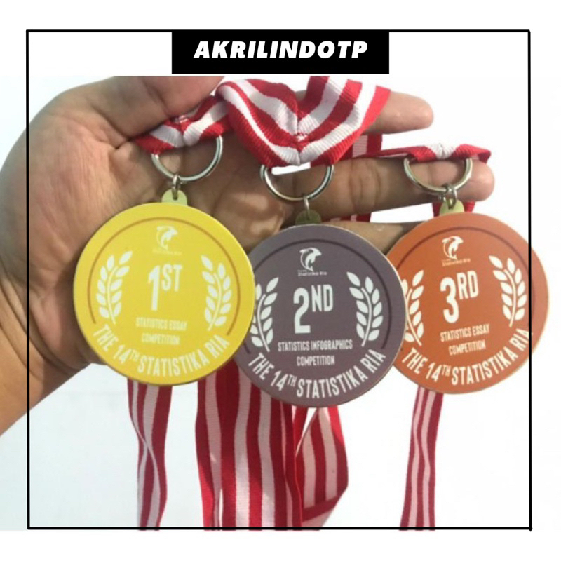 Medali Hadiah Acrylic Custom | Medali Wisuda Akrilik | Medali Custom Bahan Akrilik | Medali Lomba Cu