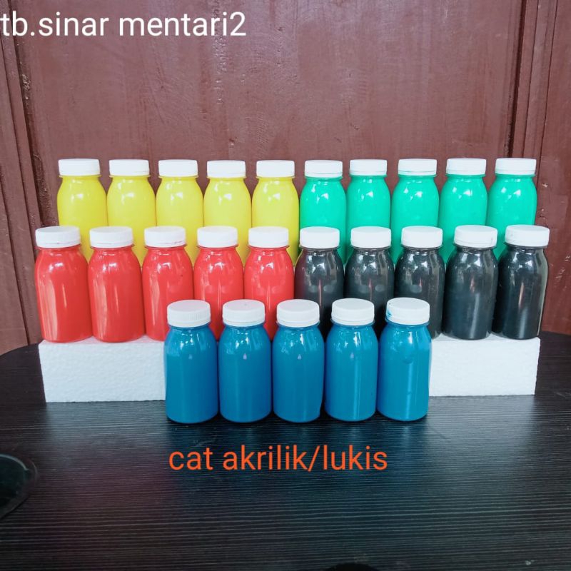 ( 100 ml ) Cat Akrilik /Cat Kanva/Cat Lukis / Cat styrofoam / cat tembok