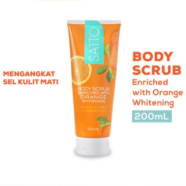 Satto Body Scrub Enriched with Orange Whitening 200ml