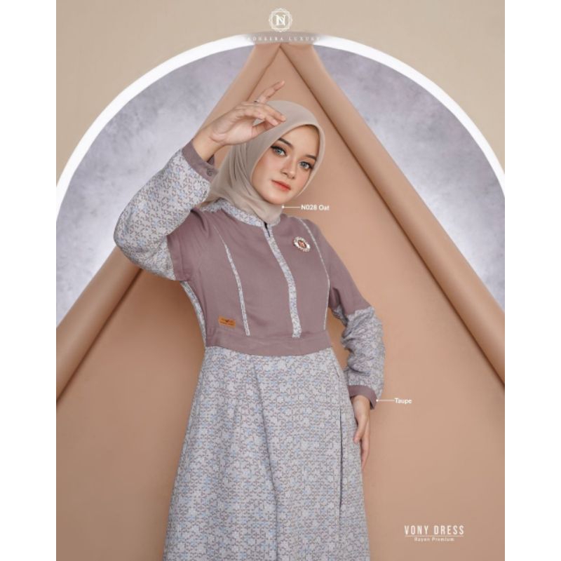 Gamis Vony Premium Dress Ori Nadheera Luxury