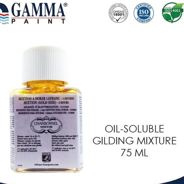 

CHARBONNEL Oil-Based Gilding Mixture 75ML - Lem utk aplikasi Gold Leaf