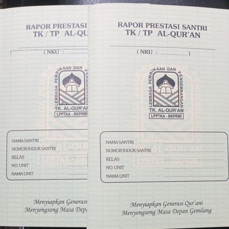 

Raport Prestasi Santri - untuk TK / TP AL-Qur'an