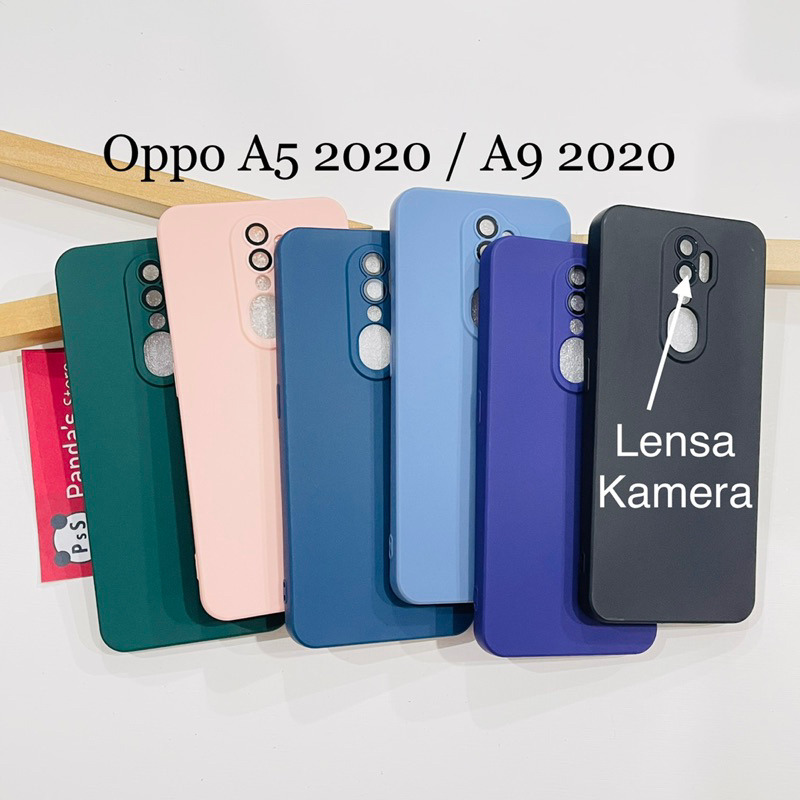 Case Oppo A5 2020 / A9 2020 Lenspro Makaron Full Color Softcase Pro Lensa