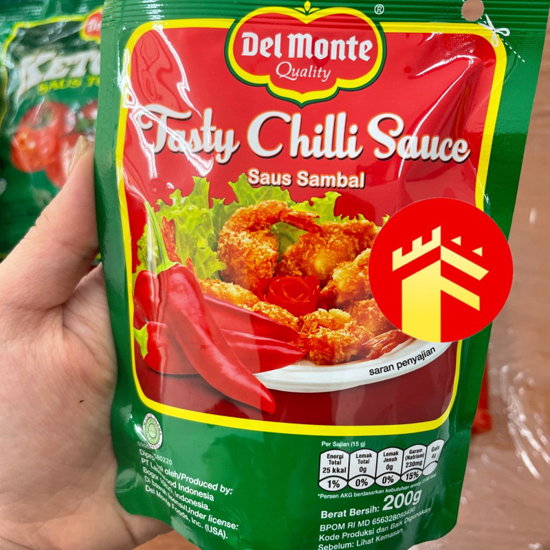

DELMONTE SAUS SAMBAL TASTY CHILLI SAUCE 200 GR DEL MONTE TASTY SAUCE 200 GR