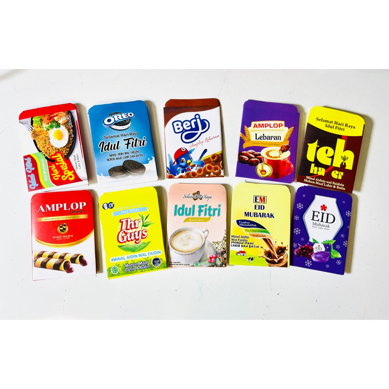 

Amplop THR Lebaran Lucu dan Unik Viral motif Snack/Jajanan