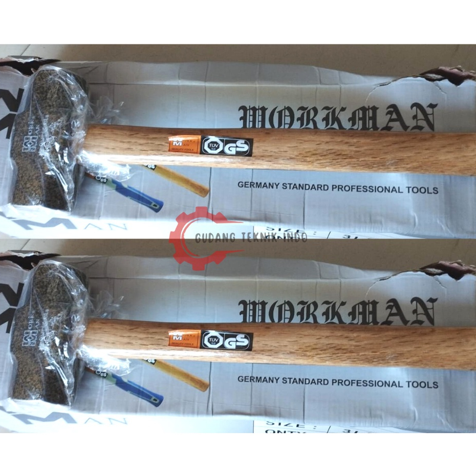 Palu Bodem Gagang Kayu 3LB WORKMAN / Palu Bodem Gagang Kayu 3LB