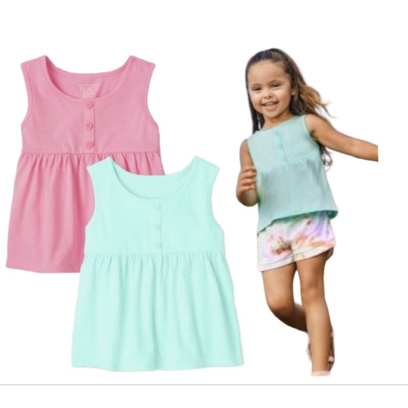 Kaos anak perempuan place/tanktop polos anak perempuan