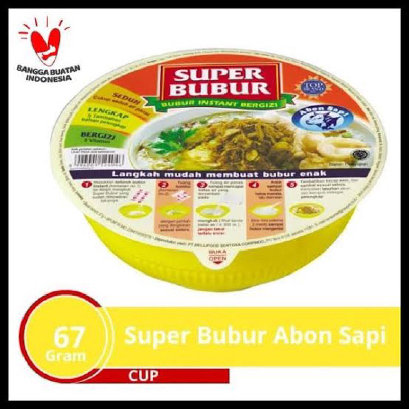 

SUPER BUBUR ABON SAPI KEMASAN CUP 67g