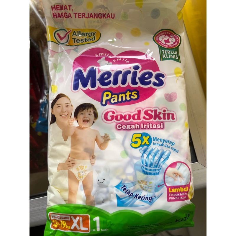 Popok Bayi Merries Pants XL Satuan