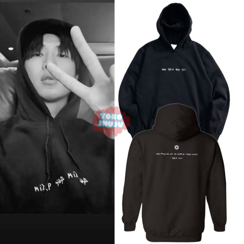 Hoodie Jumper RM Kim Nmjoon Quim Islle Depan belakang