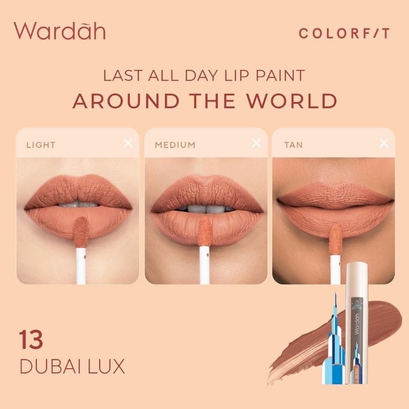 Wardah Colorfit Last All Day Lip Paint 4.2g (100% Original)