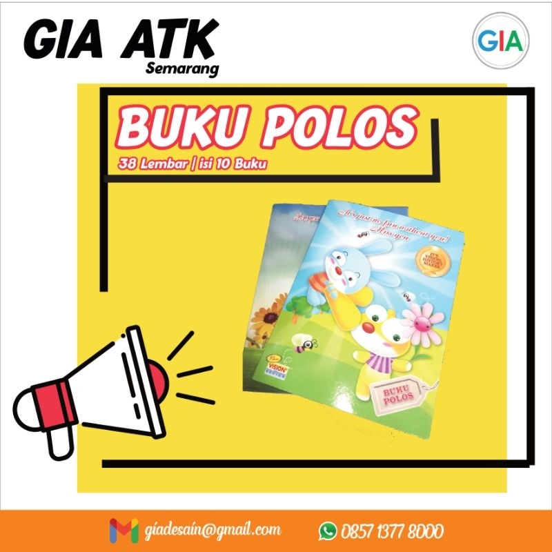 Buku Polos Vision isi 38 Lembar