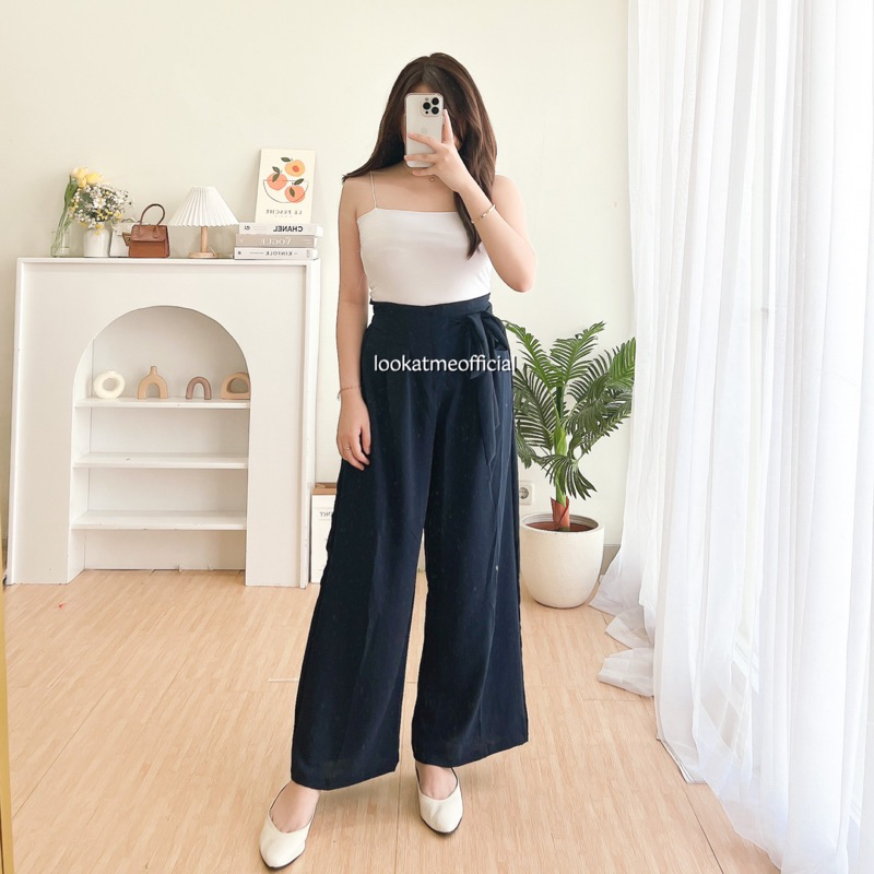 lookatmeofficial - Gemma Pants - Celana Kulot Highwaist Crinkle Premium