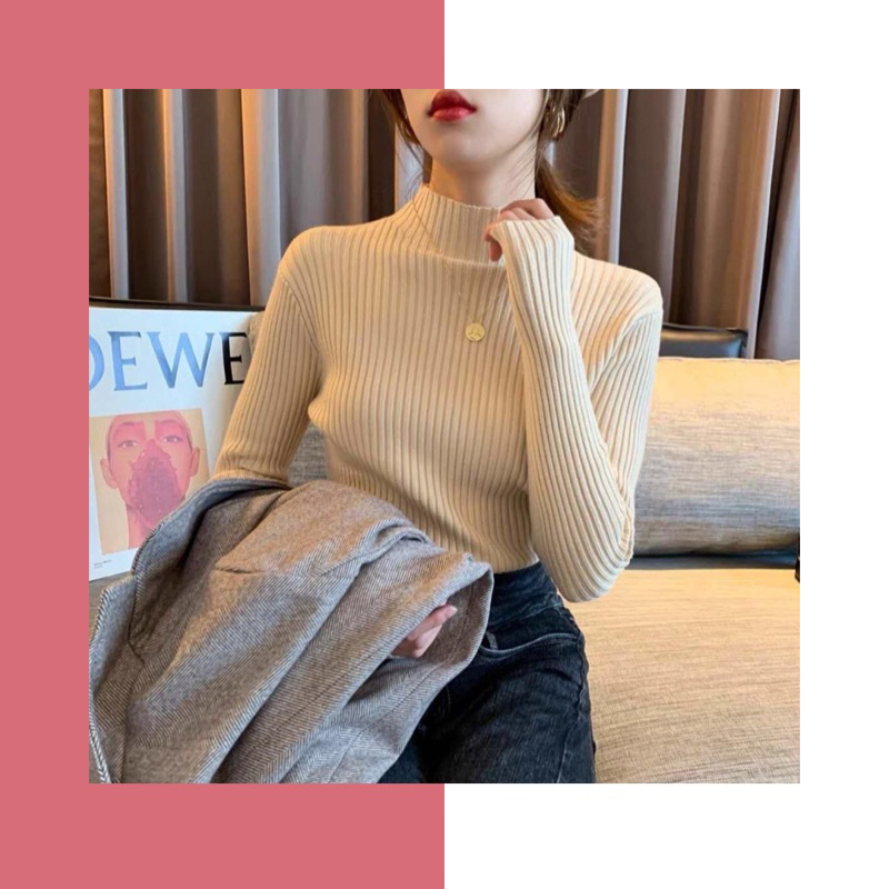 Inner Rajut Aisha Hijab Baju Dalaman Turtleneck Knit Manset DAISY SALUR TURTLENECK / DAISY SALUR SWEATER