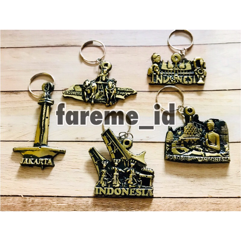 GANTUNGAN KUNCI MONAS TORAJA CANDI BORUBUDUR HARGA 1 PCS