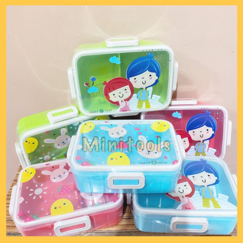 Mybento Lunch Box / Kotak Makan Kecil Green Leaf 7377 700ml