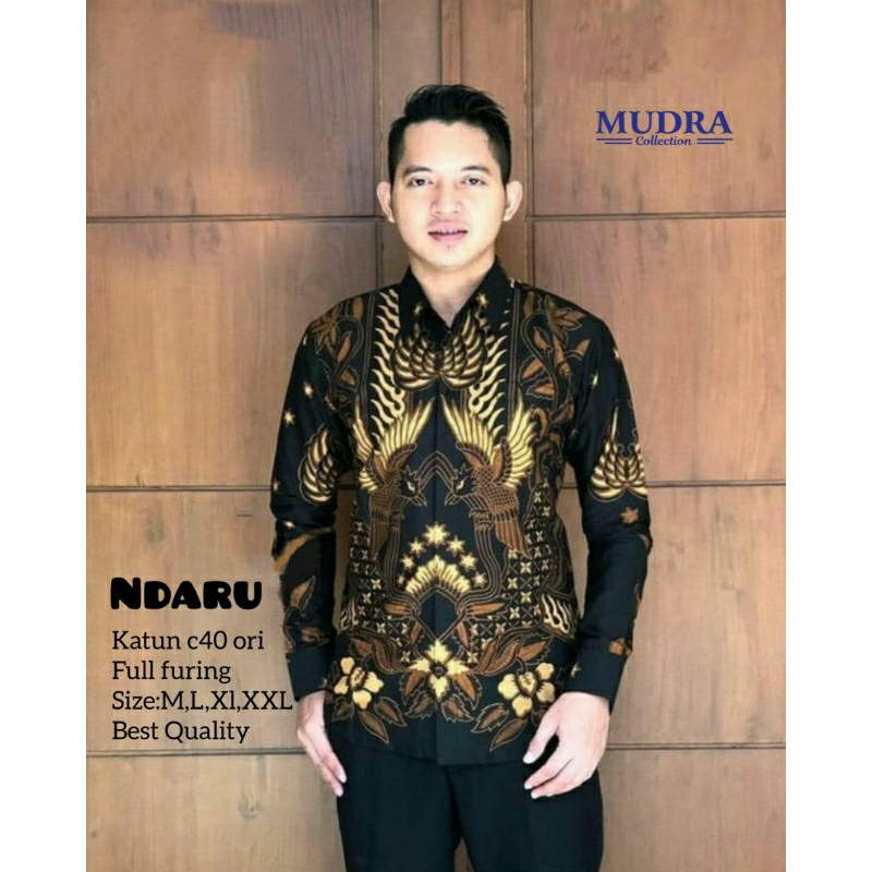Kemeja batik lengan panjang ndaru by mudra