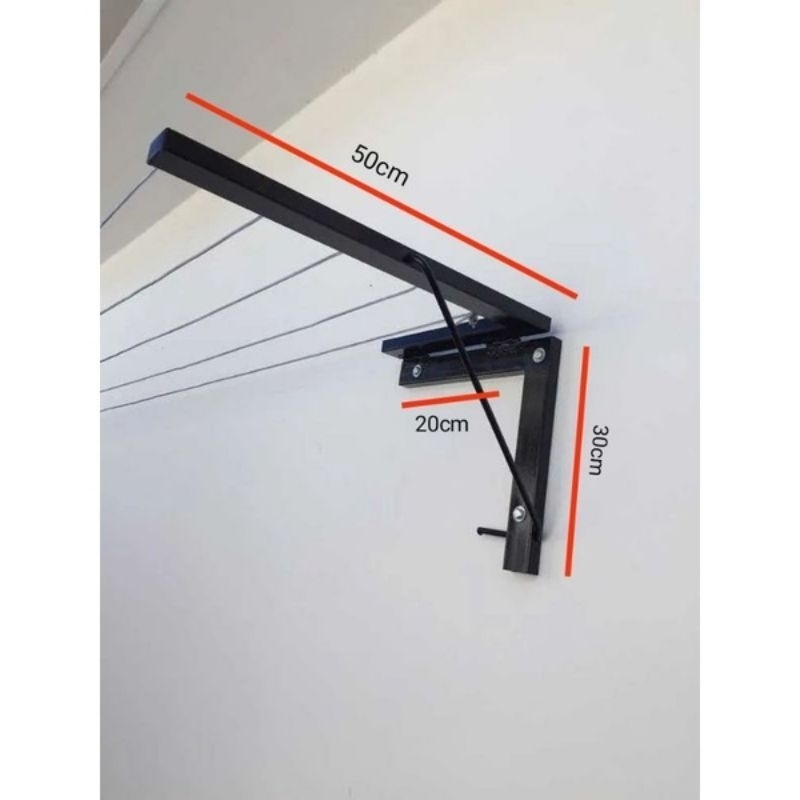 jemuran lipat jemuran dinding jemuran besi harga untuk satu set free tali 10mtr dan baut