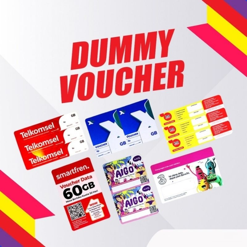 Voucer Fisik Data BEKAS Dummy Untuk Pajangan / Display / Sample