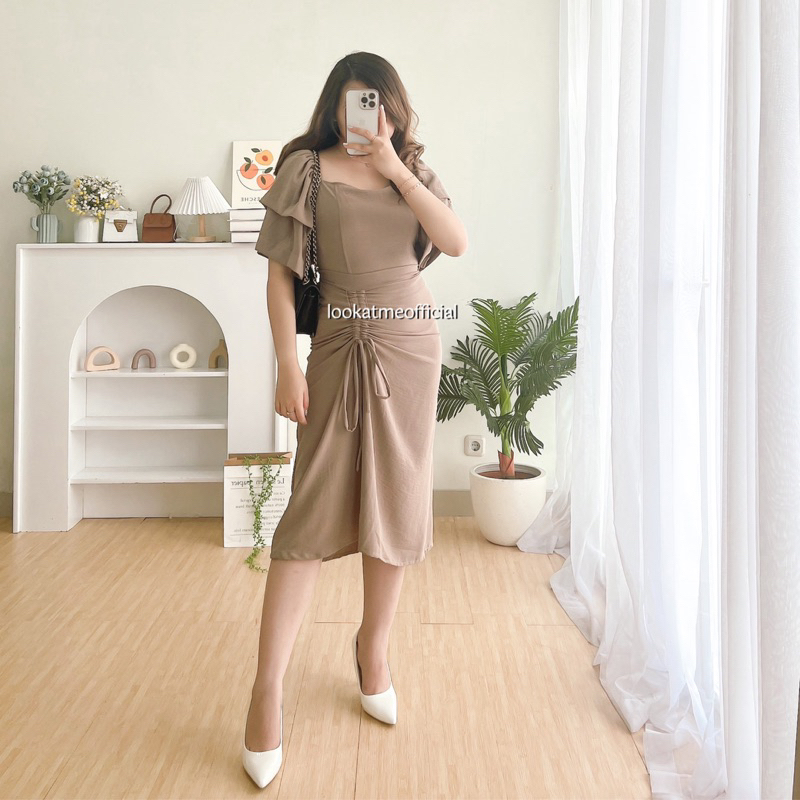 lookatmeofficial - Dayana Set - Atasan + Rok Serut Bahan Crinkle 682