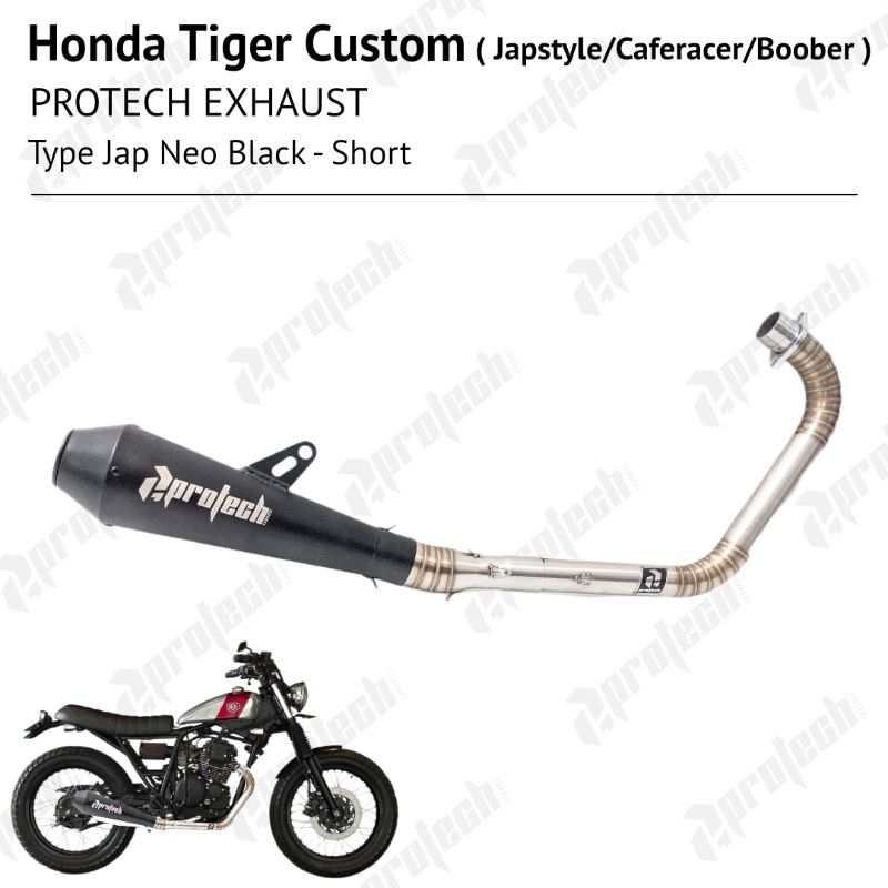 Honda GL / Tiger / Megapro — Jap Neo Short · Black — foto 2