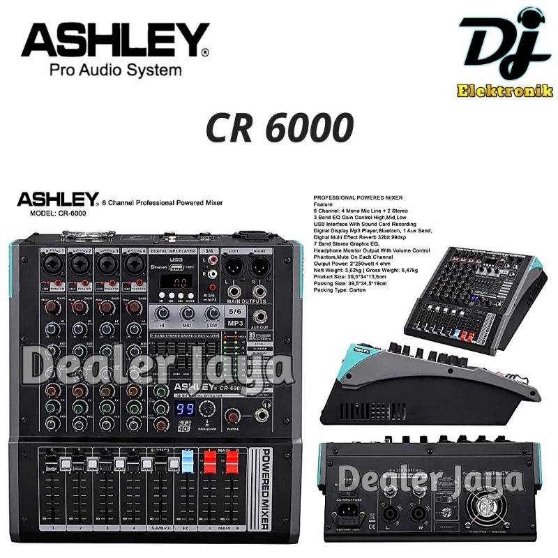 Power Mixer Ashley CR 6000 / CR6000 - 4 channel