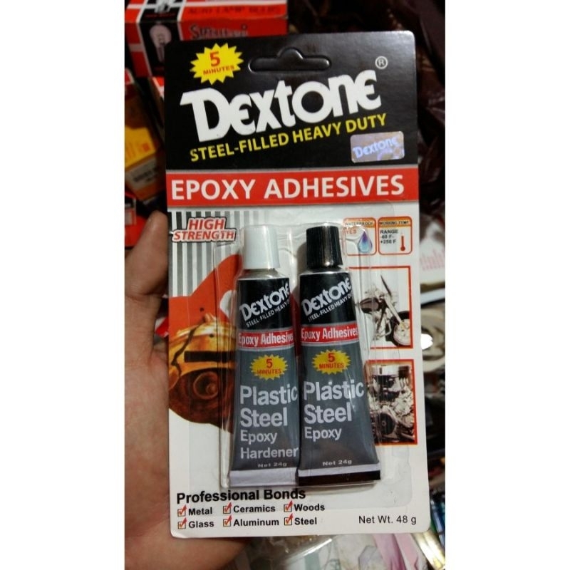 

LEM EPOXY LEM CAMPUR LEM BESI LEM SERBAGUNA DEXTONE 5 MENIT 48GR