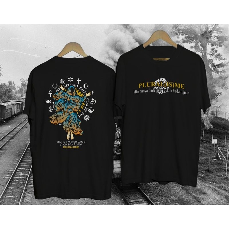 KAOS Distro,PLURALISME A10,Baju Kaos pria/wanita,Baju Kaos TERLARIS ,Baju kaos Original