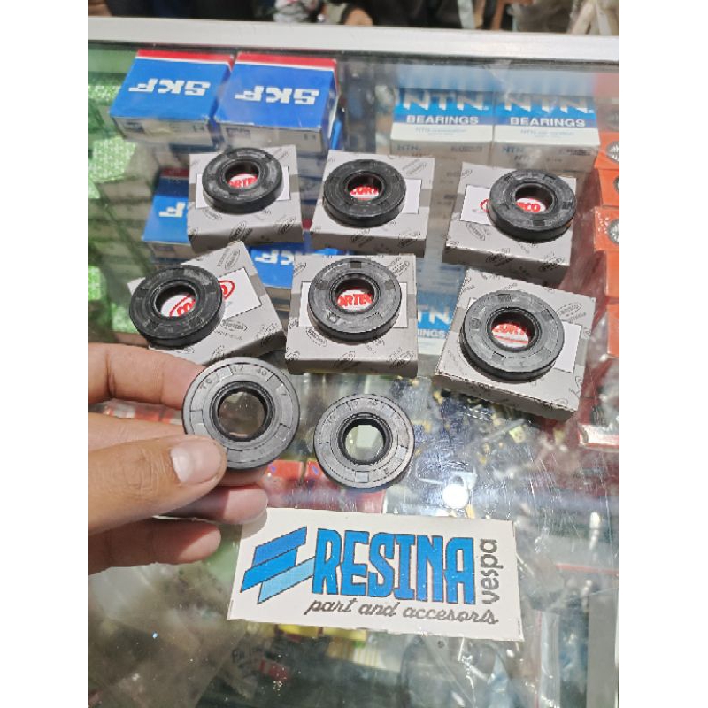 seal roda depan vespa ps px strada super sprint ukuran 17-40-7