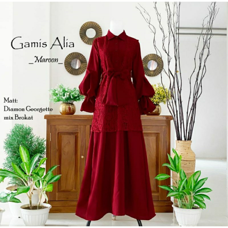 GAMIS ALIA / GAMIS LEBARAN / BAJU LEBARAN / SARIMBIT / BAJUNIK